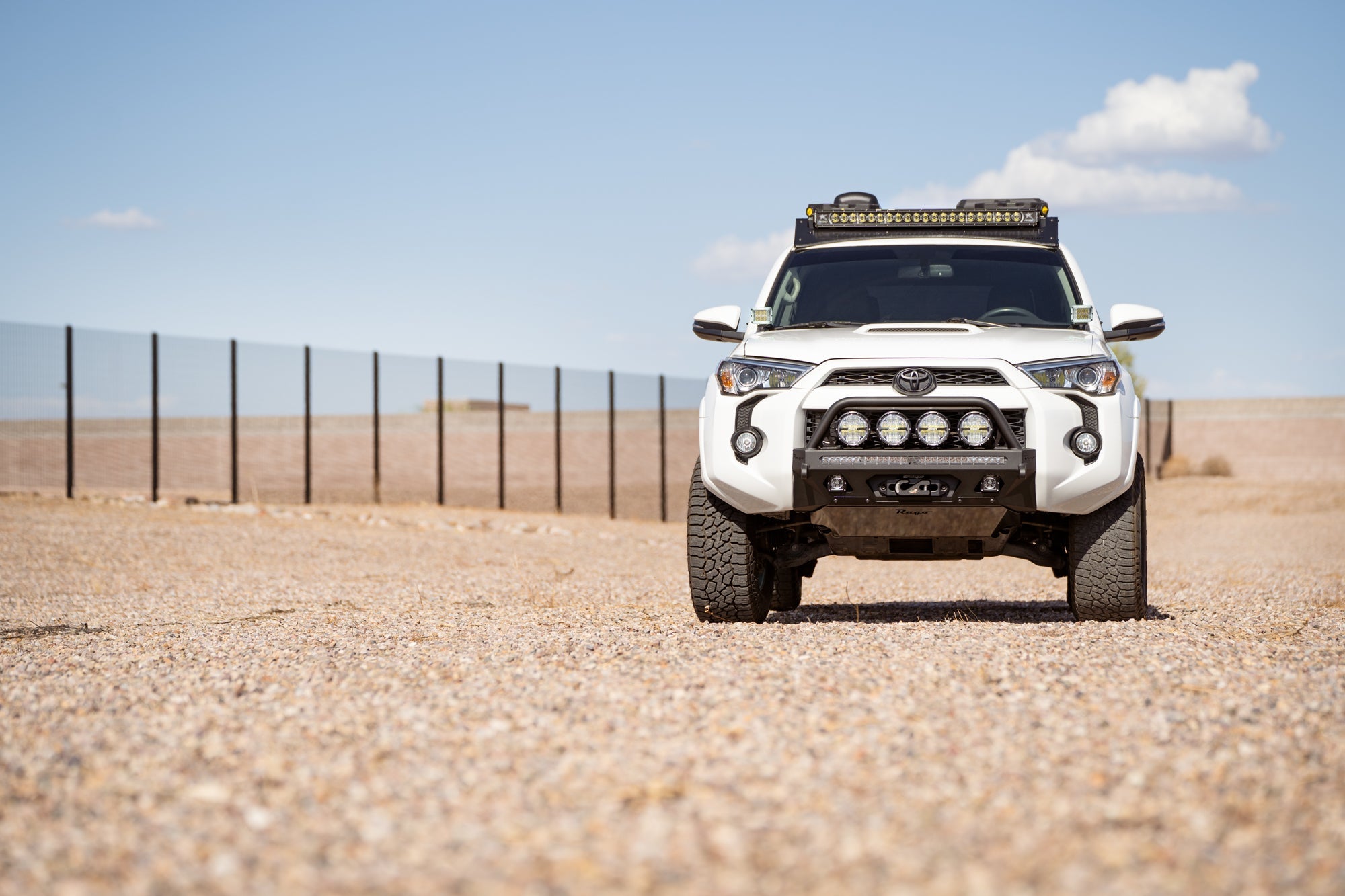 5th-gen-4Runner-Center-Mount-Winch-Front-Bumper-w-Top-Hoop-Installed-1 - NVMOS