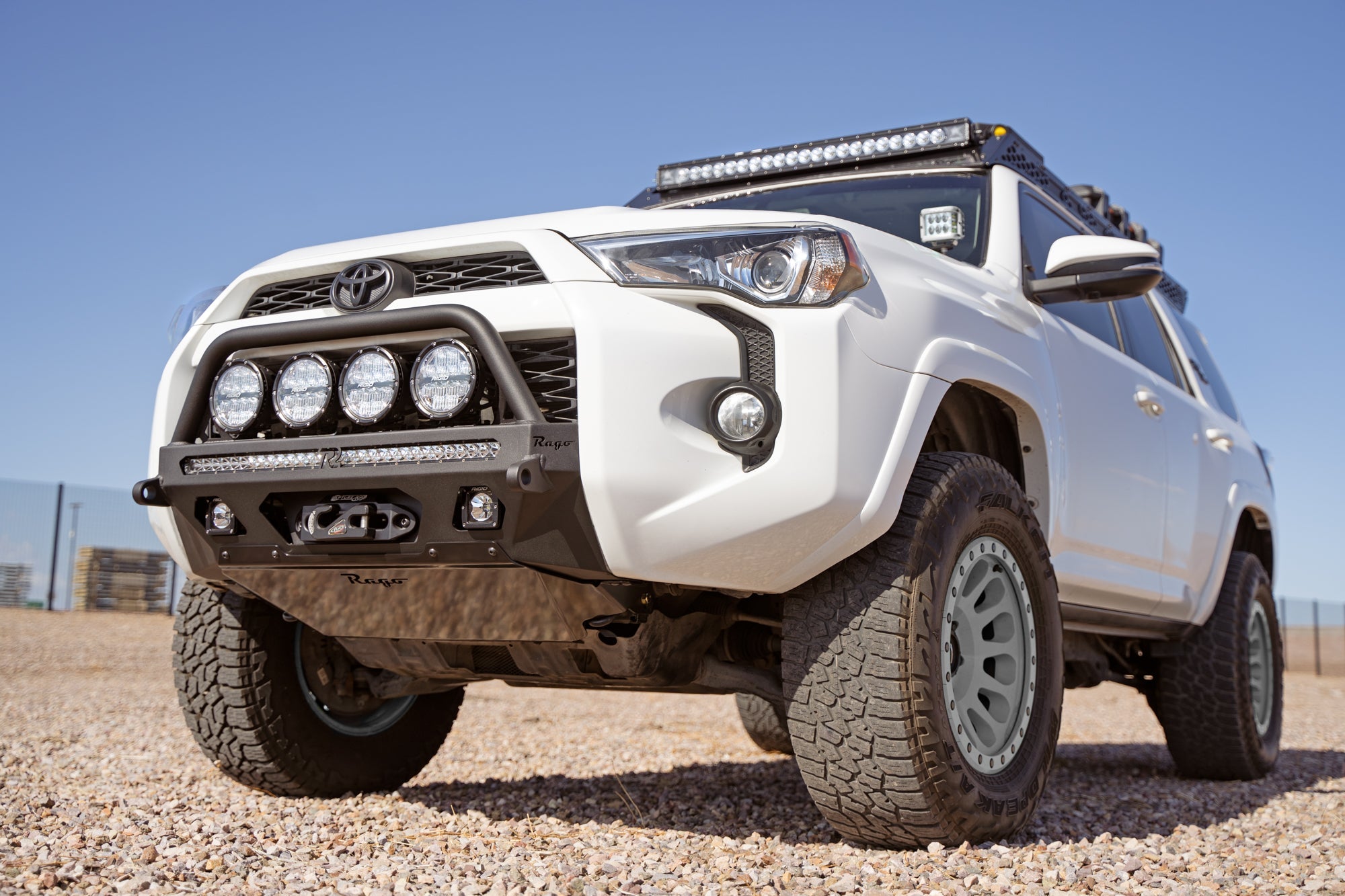 5th-gen-4Runner-Center-Mount-Winch-Front-Bumper-w-Top-Hoop-Installed-3 - NVMOS