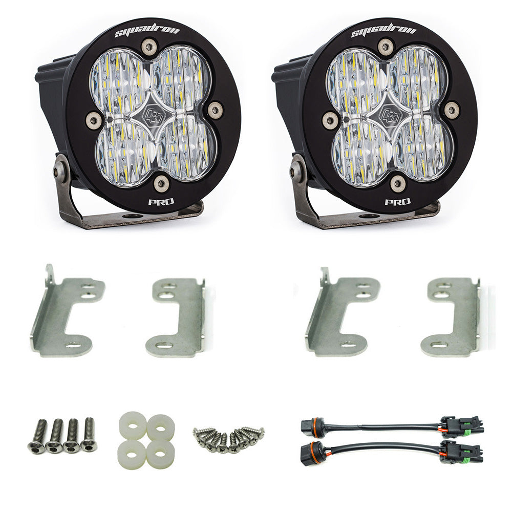 Baja Designs Squadron-R Pro Fog Pocket Light Kit - 2010-2018 Jeep Wrangler JK, Standard Bumper