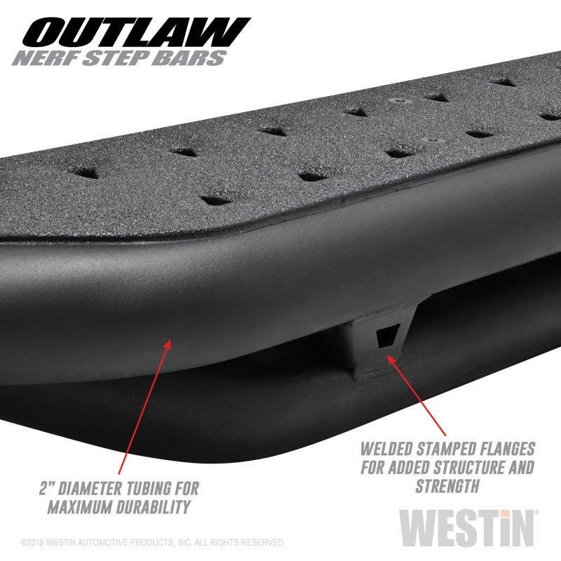 Westin Outlaw Nerf Step Bars, Crew Cab, fits Ram 1500