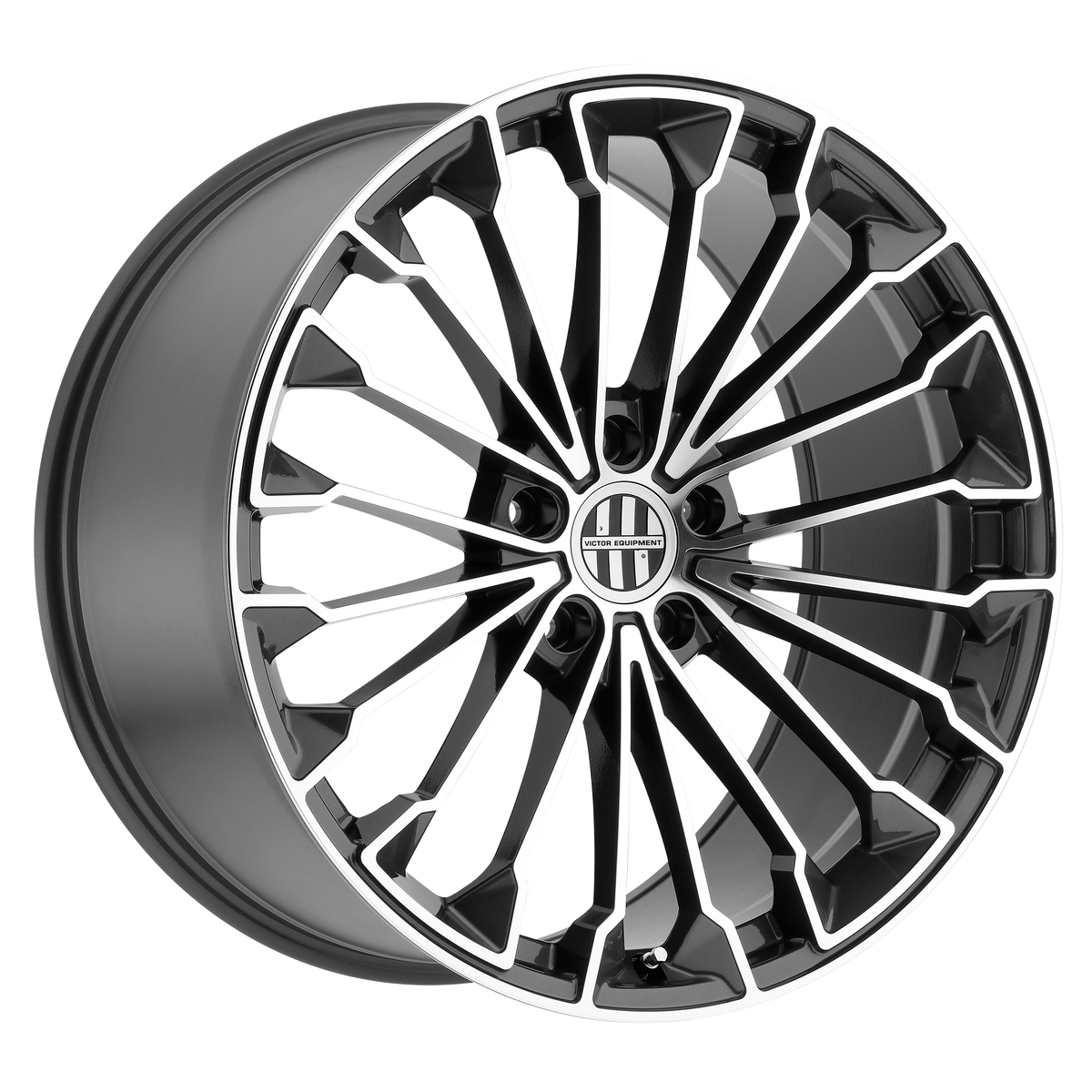 Victor Equipment Wurttemburg Wheel - Gunmetal w/ Mirror Cut Face