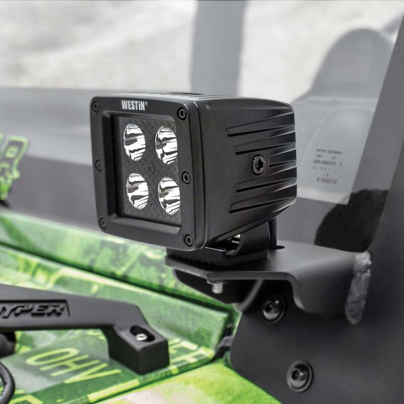 Westin HyperQ B-FORCE 3.2 x 3.0 in. LED Auxiliary Lights, Spot (Pair)