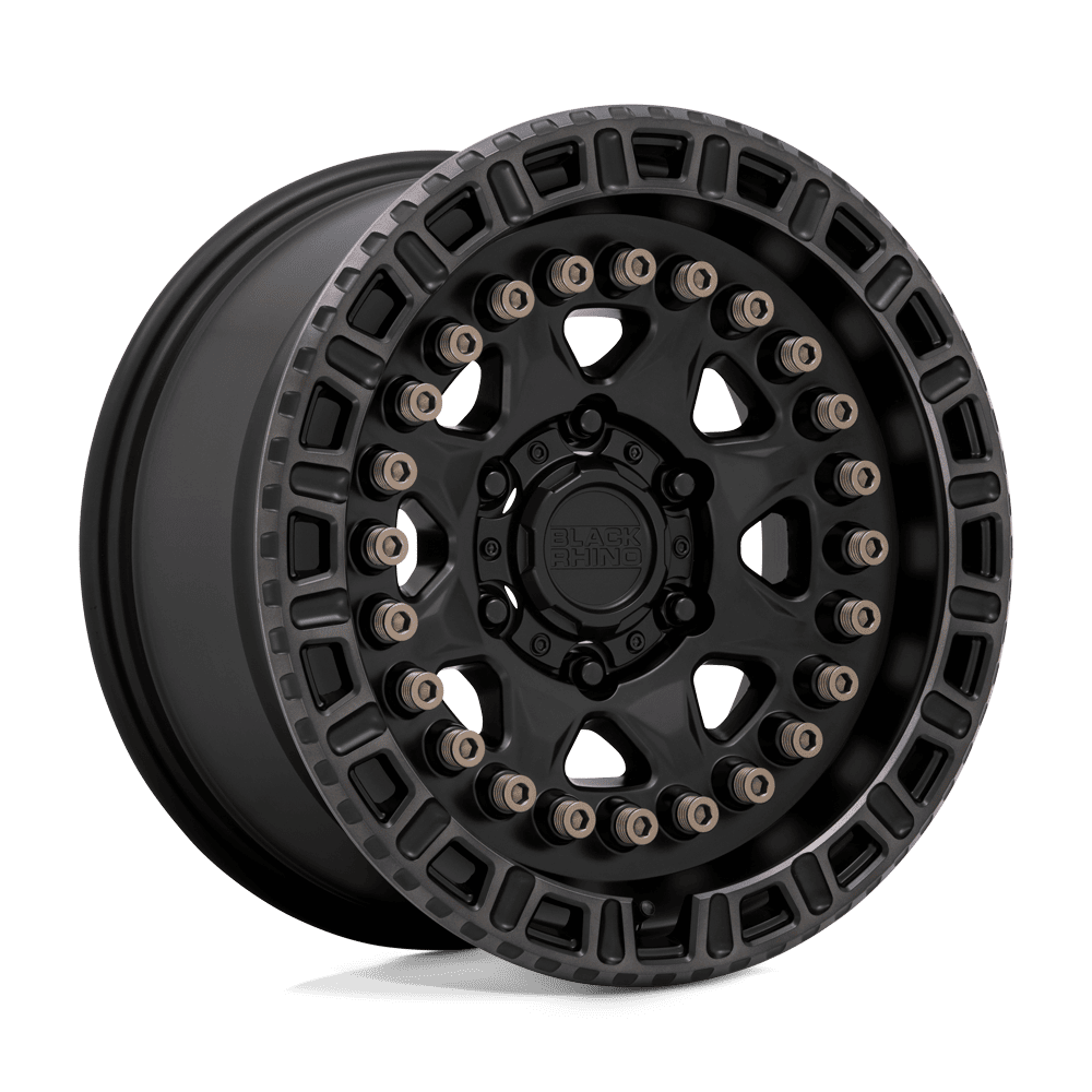 Black Rhino Carbine wheel in Matte Black with Mach Tint Ring, universal fit