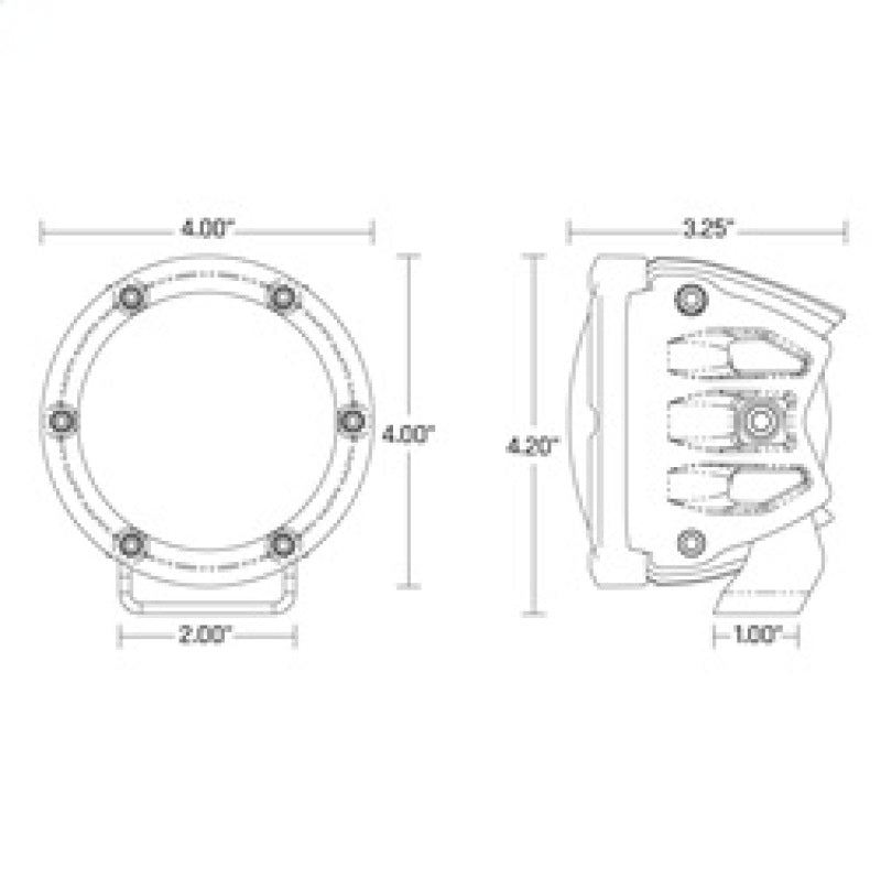 RIGID 360-Series 4 in. SAE J583 Fog Light Pair, White