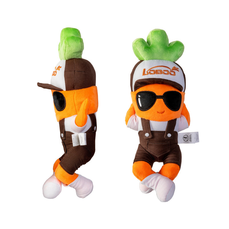 LOBOO Plush Motorcycle Mascot – Soft Adventure Buddy with Multiple Mounting Loops for Panniers, Crash Bars & Backpacks