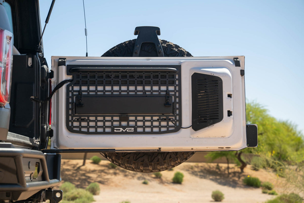 DV8 Offroad tailgate molle panel and shelf for 2021-2026 Ford Bronco