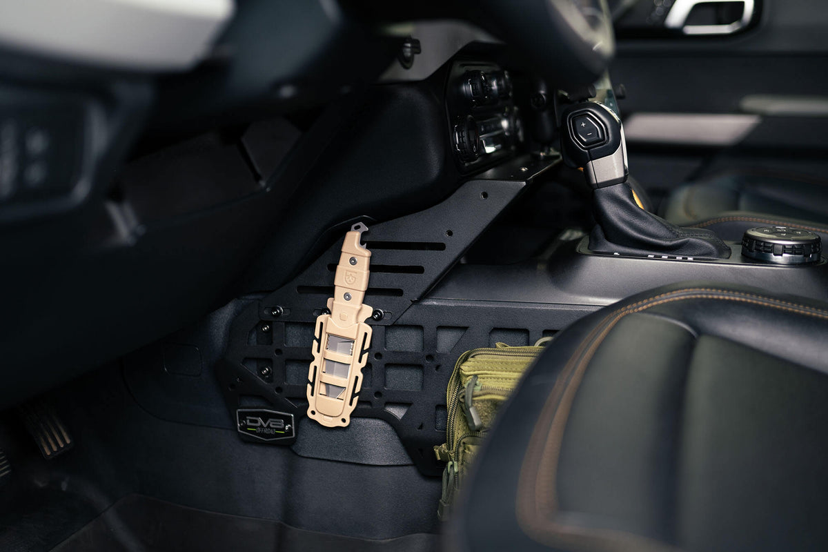 DV8 Offroad center console molle panels and bridge for 2021-2026 Ford Bronco
