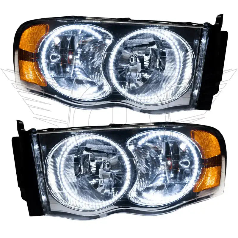 Aftermarket LED halo projector headlights for Toyota 4Runner with amber reflector