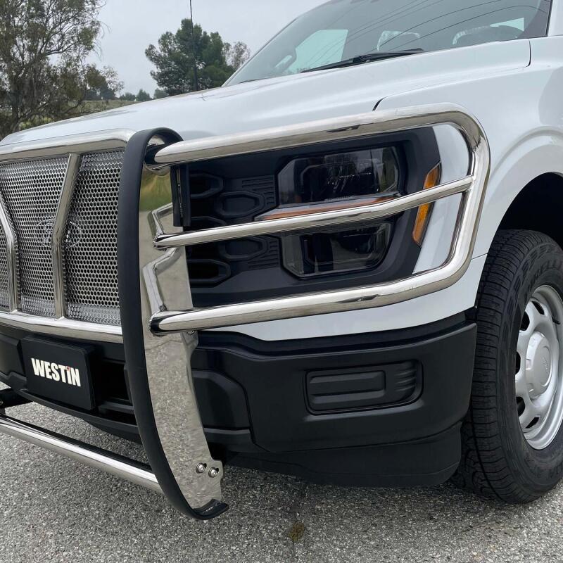 Westin HDX Grille Guard, Stainless Steel, Without Camera, fits Ford F-150