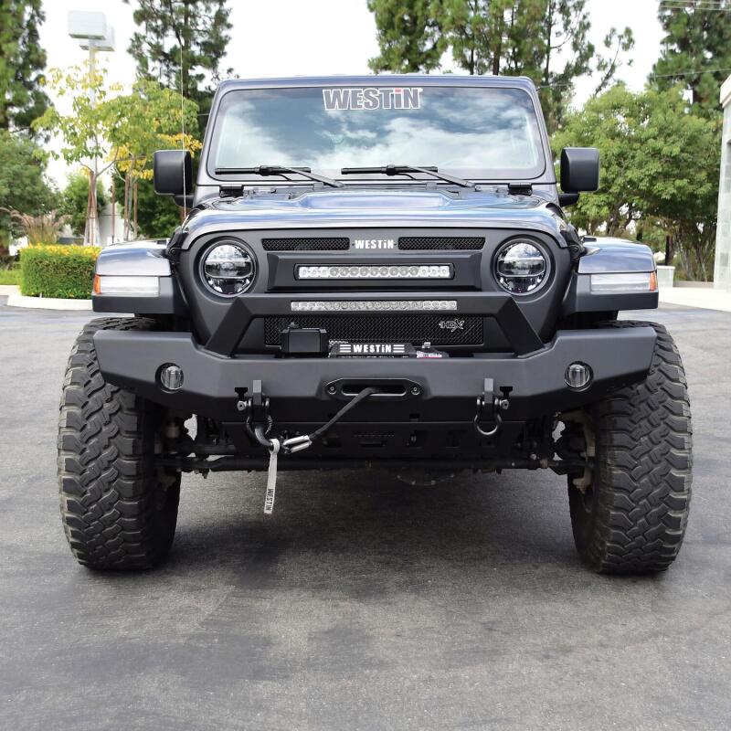 Westin WJ2 Full Width Front Bumper with LED Light Bar Mount, fits Jeep Wrangler