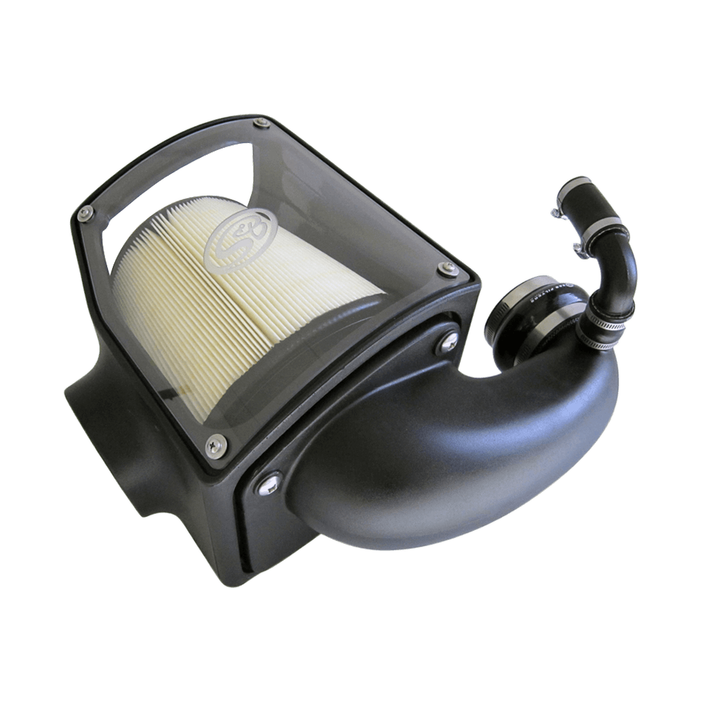 Dry Extendable Cold Air Intake for 1992-2000 Chevy / GMC Detroit Diesel 6.5L on a white background