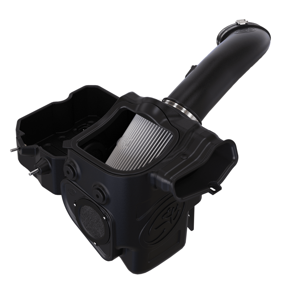 Dry Extendable Cold Air Intake for 2017-2019 Ford Powerstroke 6.7L on a white background