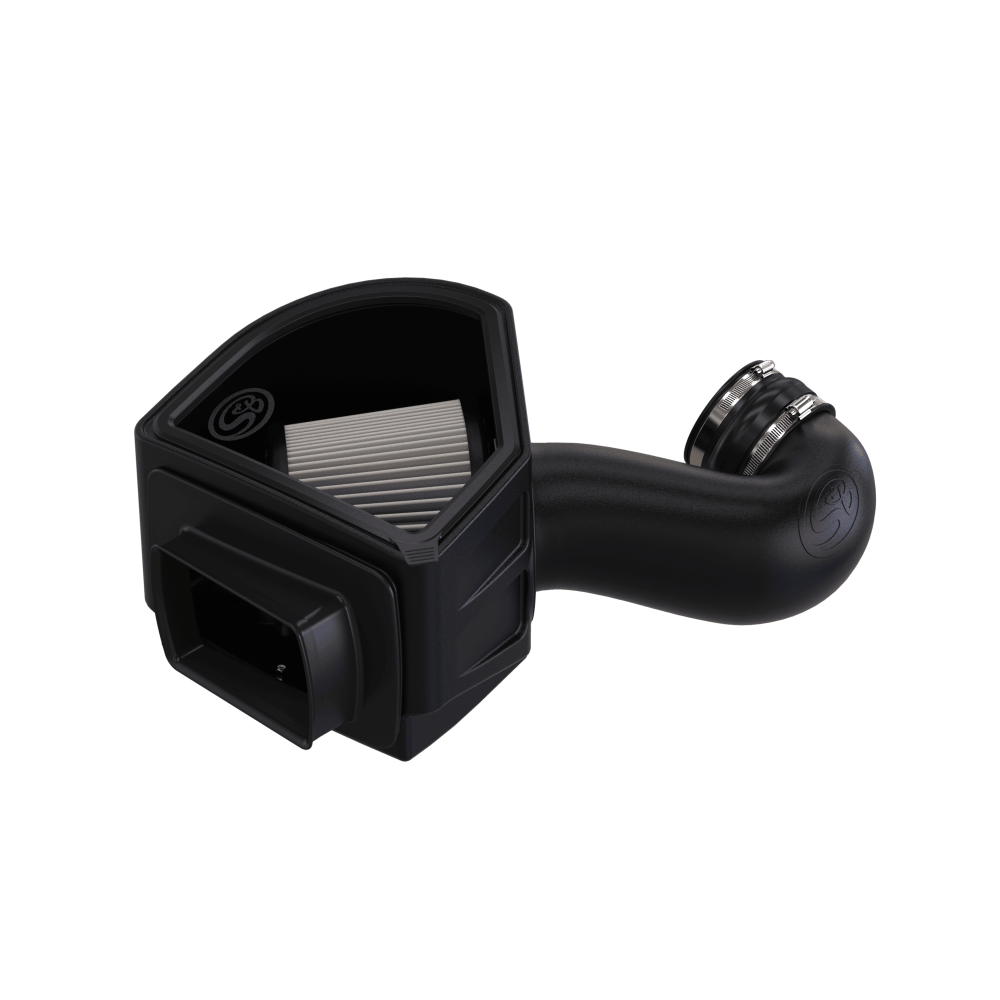 Dry Extendable Cold Air Intake for 1994-2002 Dodge Ram Cummins 5.9LL on a white background