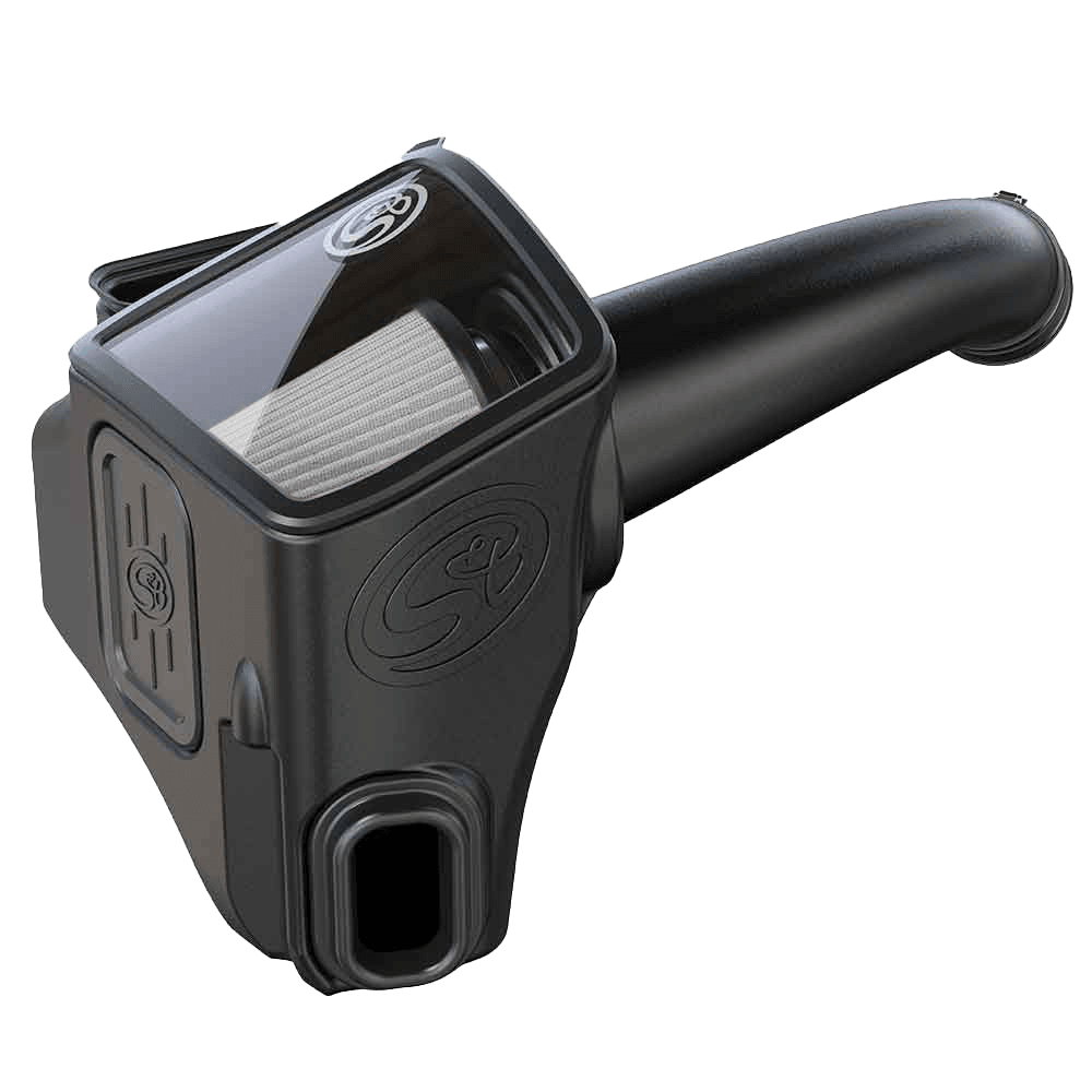 Dry Extendable Cold Air Intake for 2020-2023 Silverado / Sierra Duramax L5P 6.6L Diesel on a white background