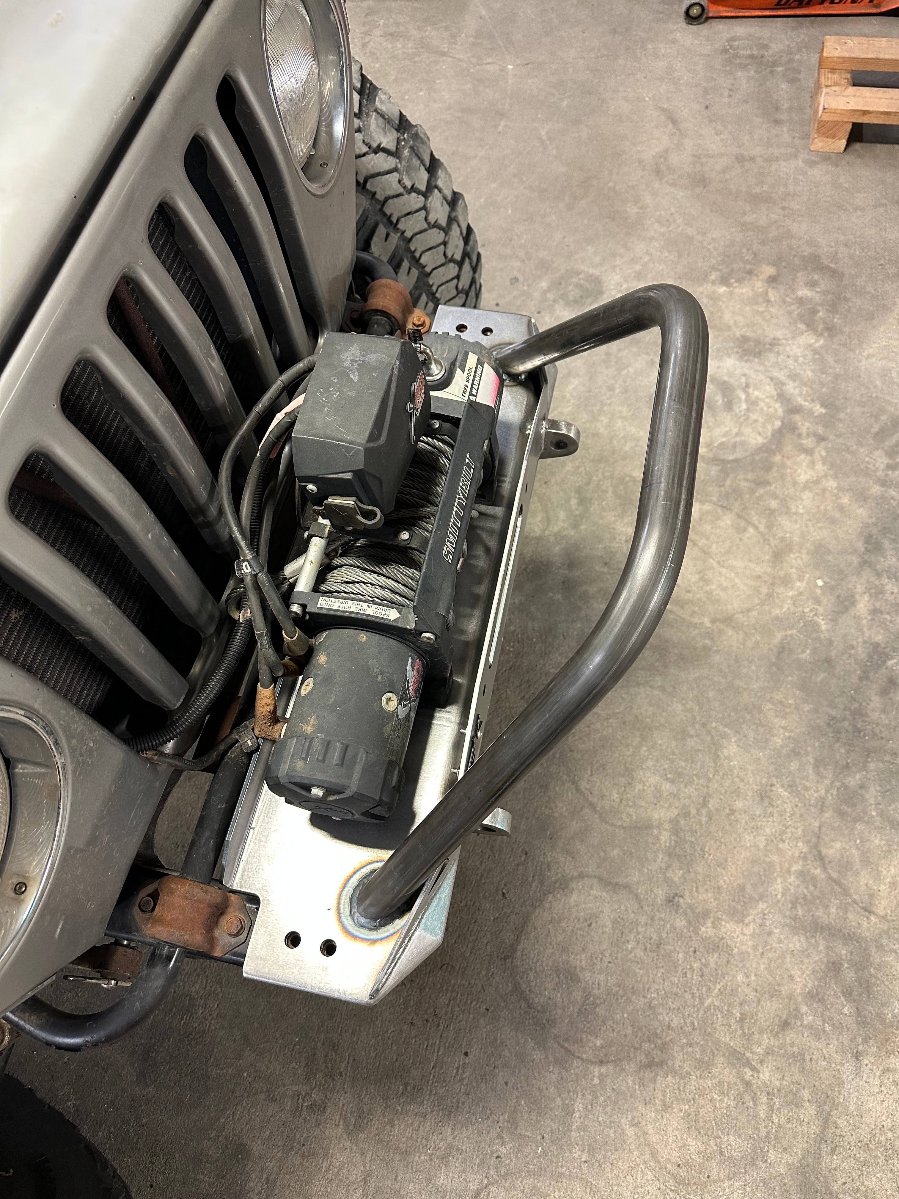 Front Diamond Series Stubby Bumper for Jeep TJ Wrangler