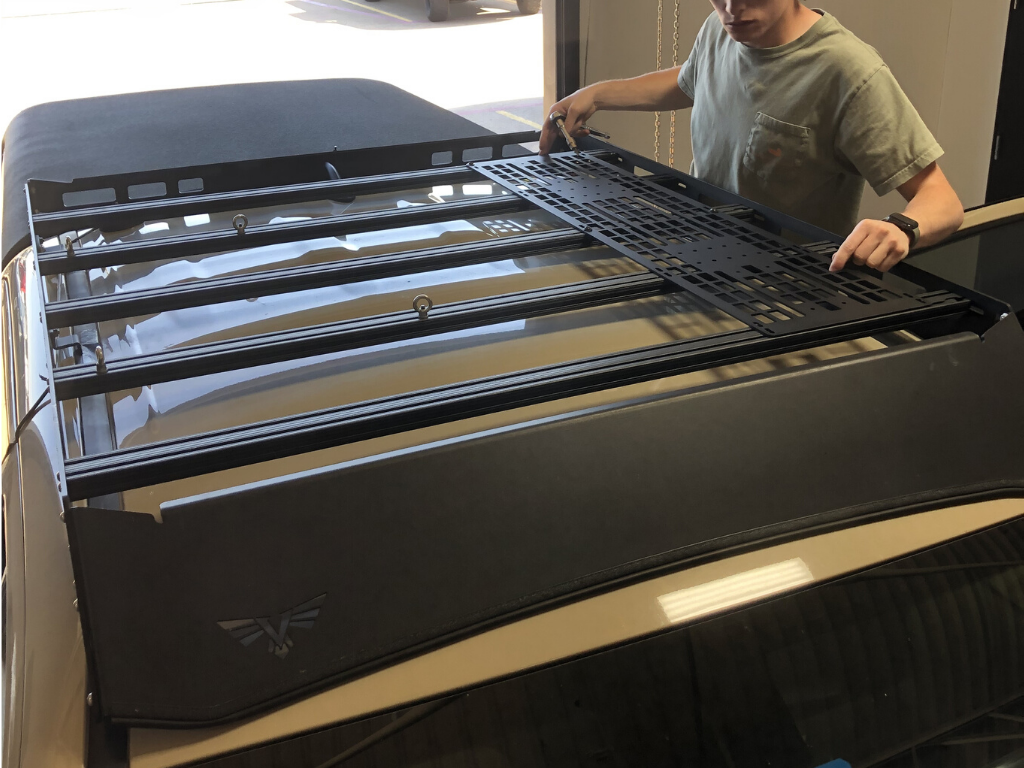 Installing modular roof rack system on vehicle for overlanding and expedition gear