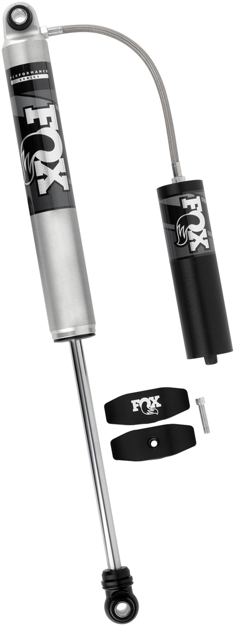 FOX 2.0 Performance Series Smooth Body Reservoir Rear Shock (1.5-3.5 in. Lift), fits Chevy Silverado HD 2500/3500