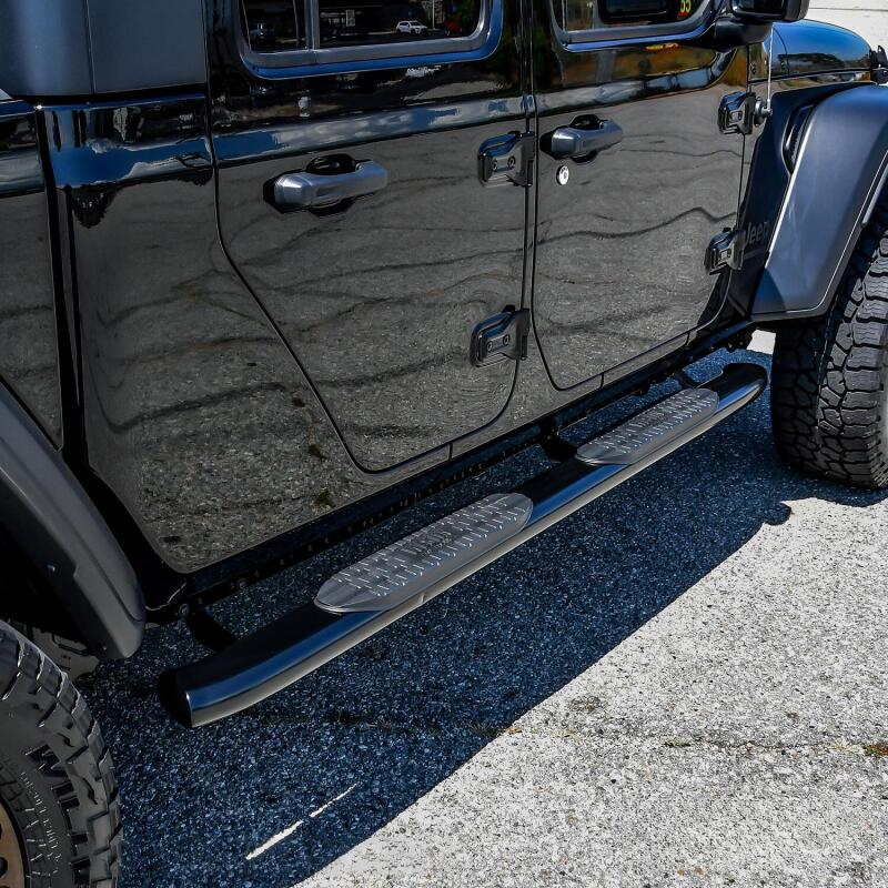 Westin PRO TRAXX 5 Oval Nerf Step Bars, Black, fits Jeep Gladiator
