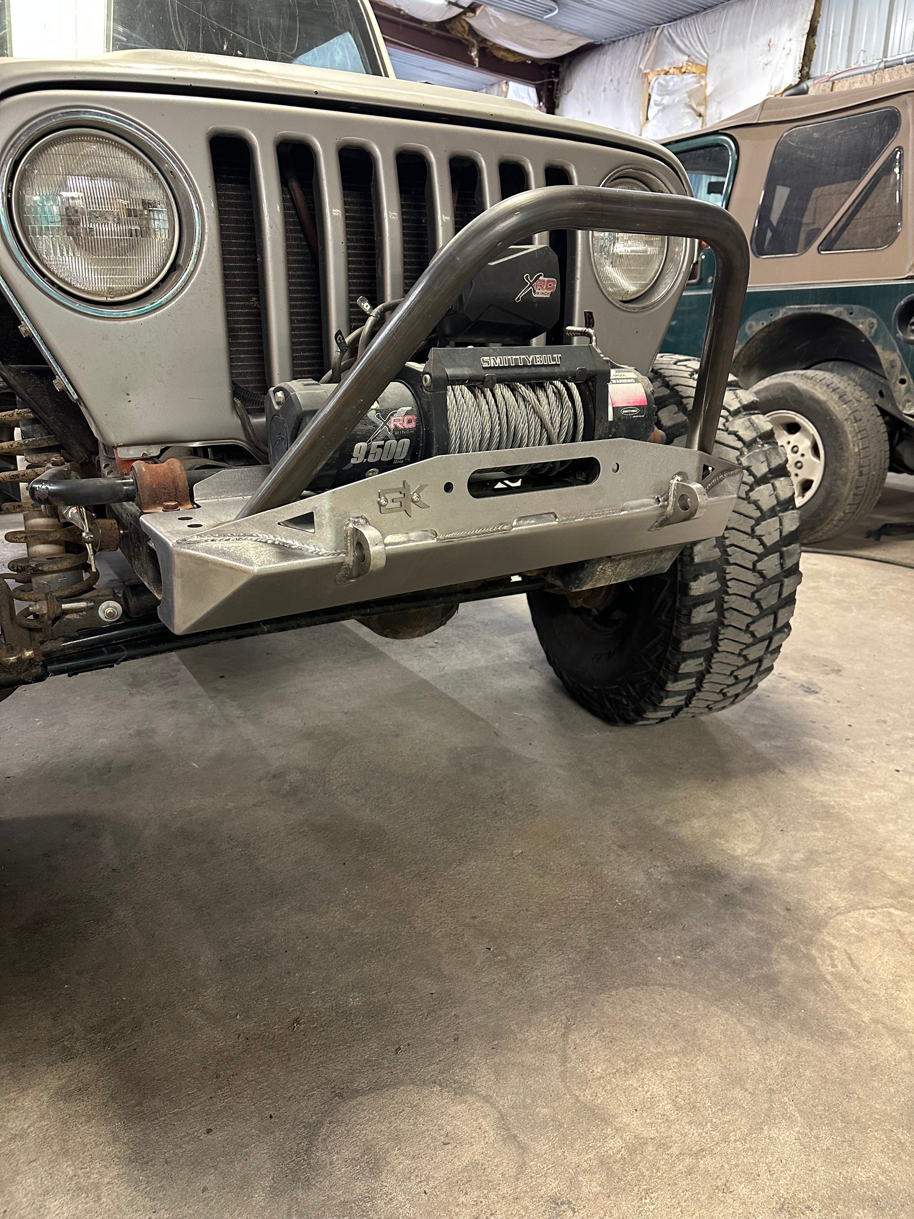Front Diamond Series Stubby Bumper for Jeep TJ Wrangler