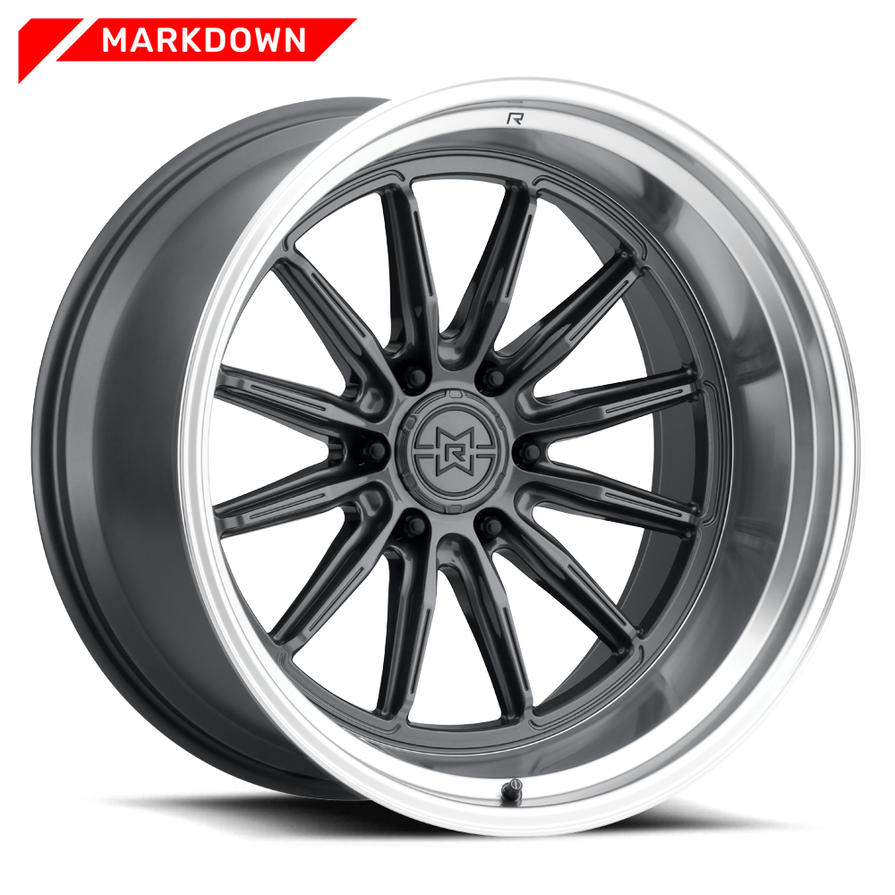 Method 803 Raised gloss titanium with machined lip wheel for universal fit