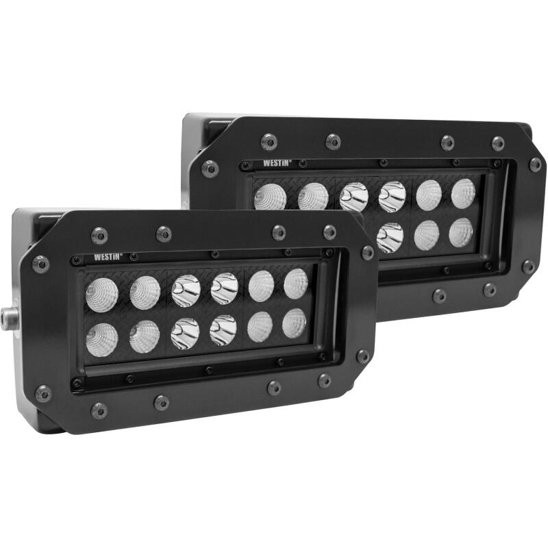 Westin HDX Flush Mount B-FORCE LED Light Kit, 6 in. (Set of 2)