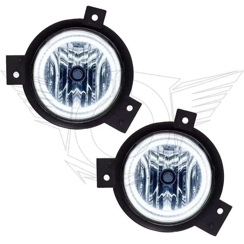 Pair of round LED fog lights for Toyota Tacoma, 4Runner, Tundra, Jeep, or Bronco vehicles