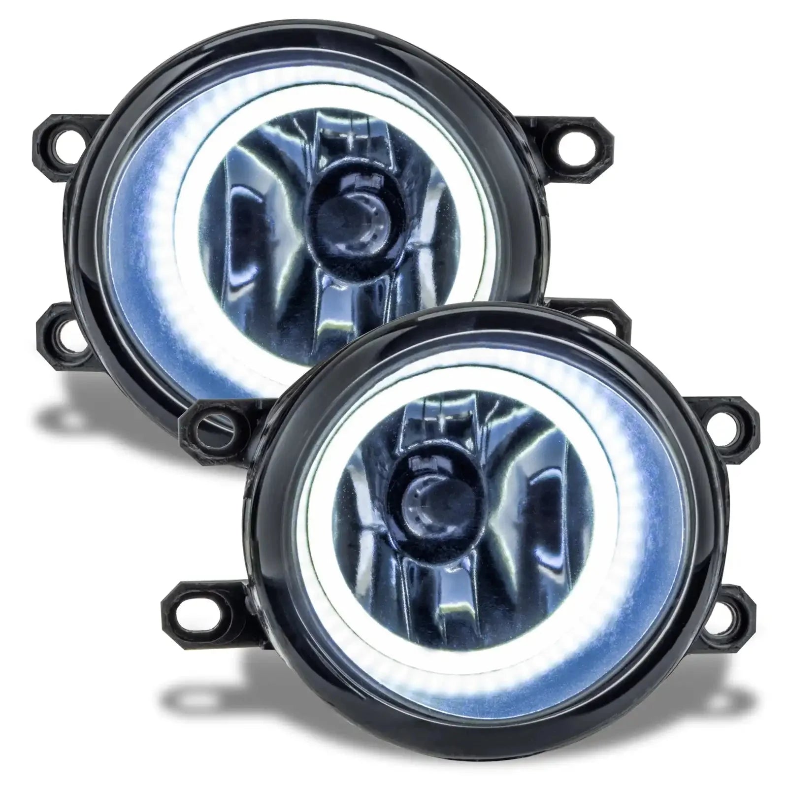 Pair of round LED fog lights for Toyota Tacoma, Tundra, 4Runner, Jeep, Ford Bronco vehicles