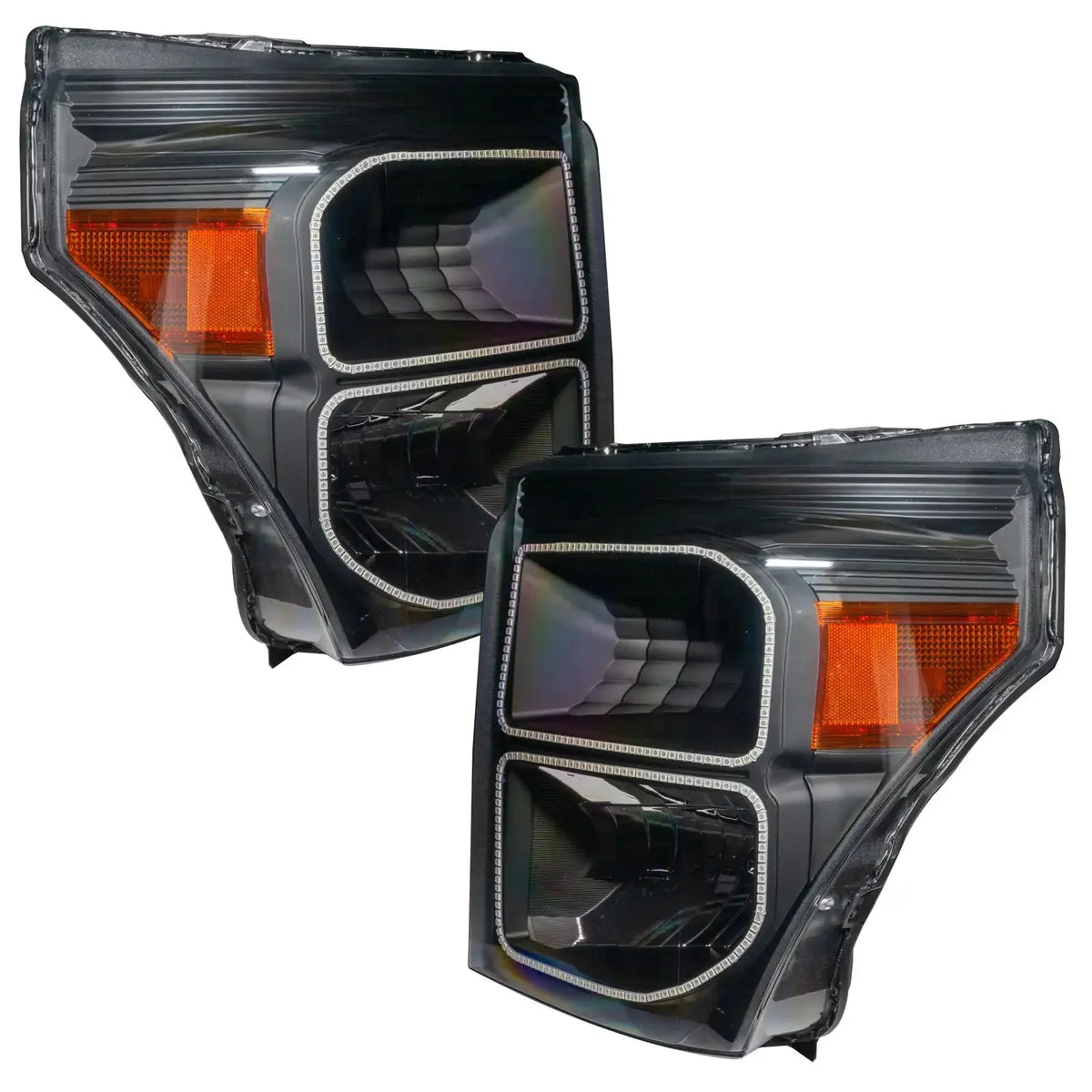ORACLE Lighting 2011-2016 Ford F-250/F-350 Super Duty Pre-Assembled Headlights - Black – view 3