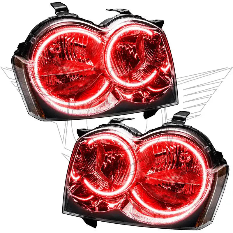 2005-2007 Jeep Grand Cherokee Pre-Assembled Headlights - Non HID - Chrome