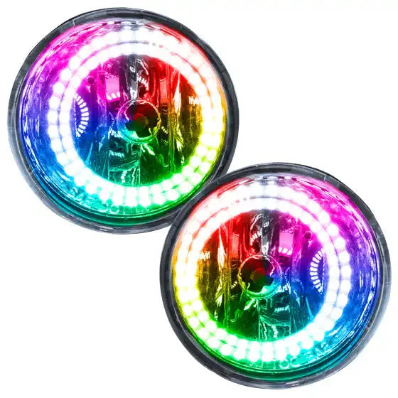 2004-2015 Nissan Titan Pre-Assembled Fog Lights with ColorSHIFT LED halo rings.