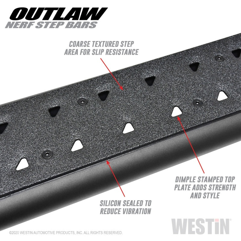 Westin Outlaw Nerf Step Bars, fits Jeep Gladiator