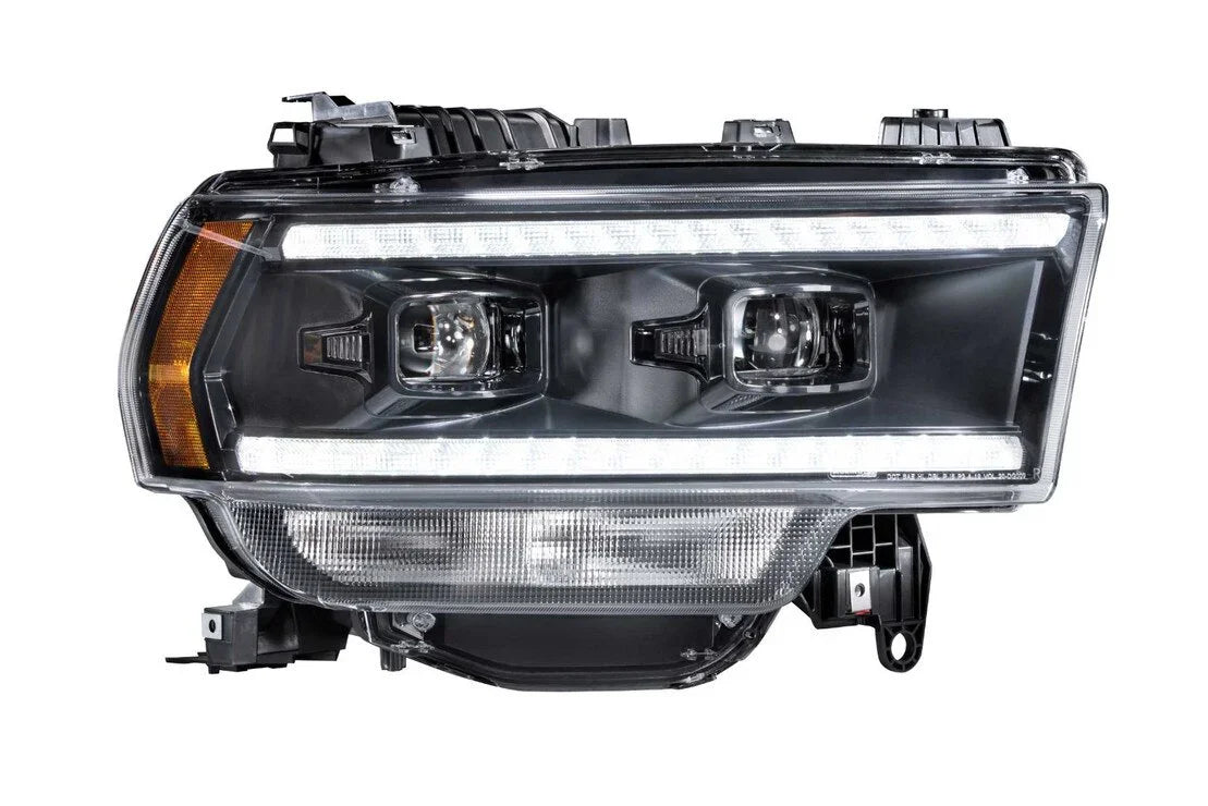 LED projector headlight assembly for Toyota Tacoma, clear lens with amber reflector