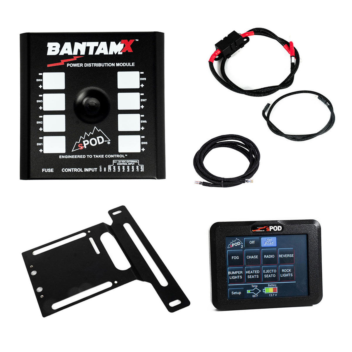Baja Designs sPOD BantamX touchscreen for Jeep Wrangler JL and Gladiator JT