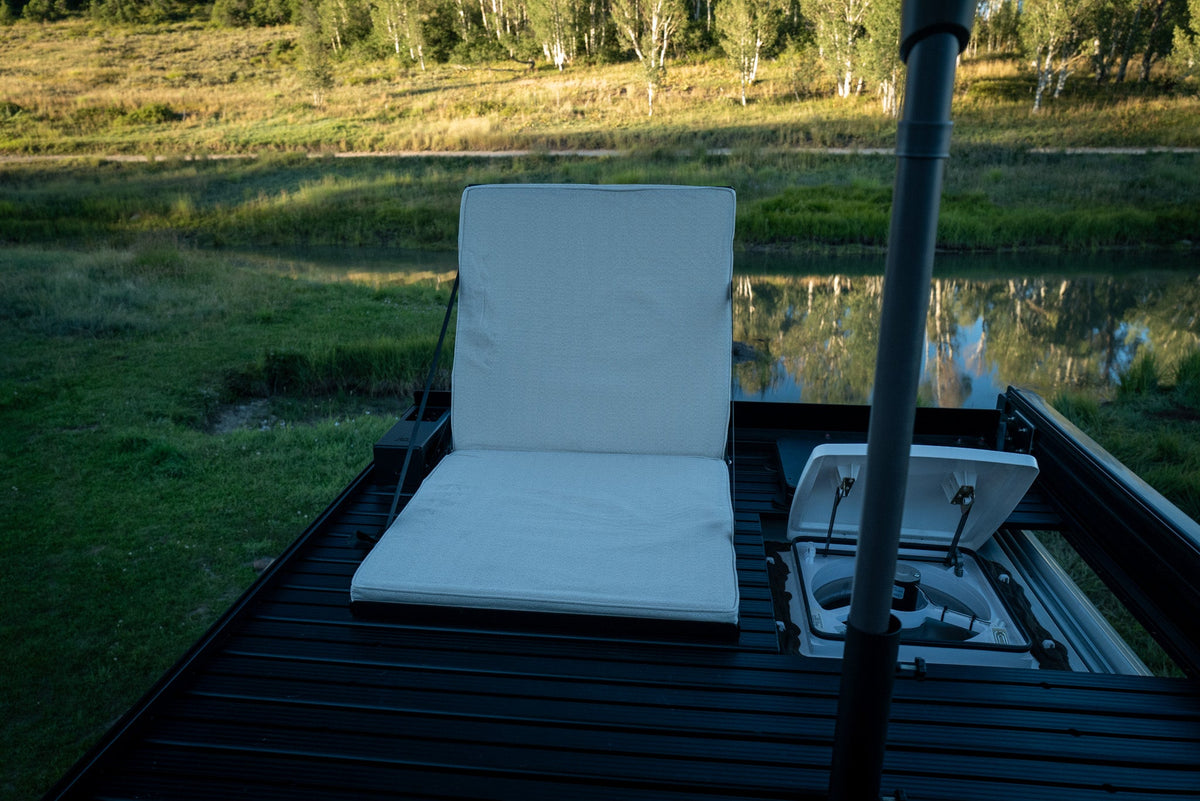 Canyon Adventure Vans Rooftop Lounge seating system for van roof racks