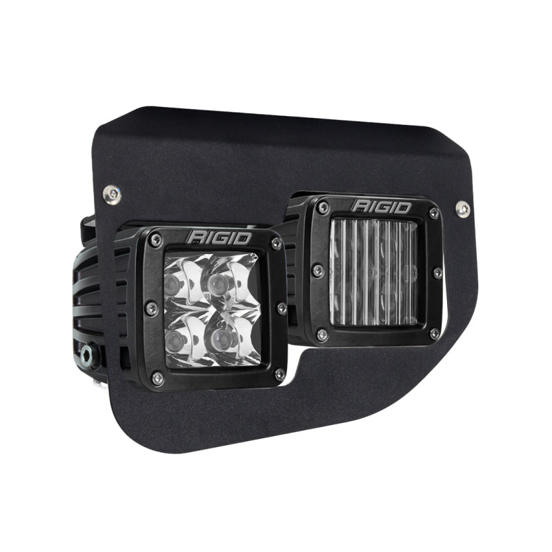 RIGID Dual Fog Light Kit with D-Series SAE and Spot Lights, fits Ford F-250/F-350 Super Duty