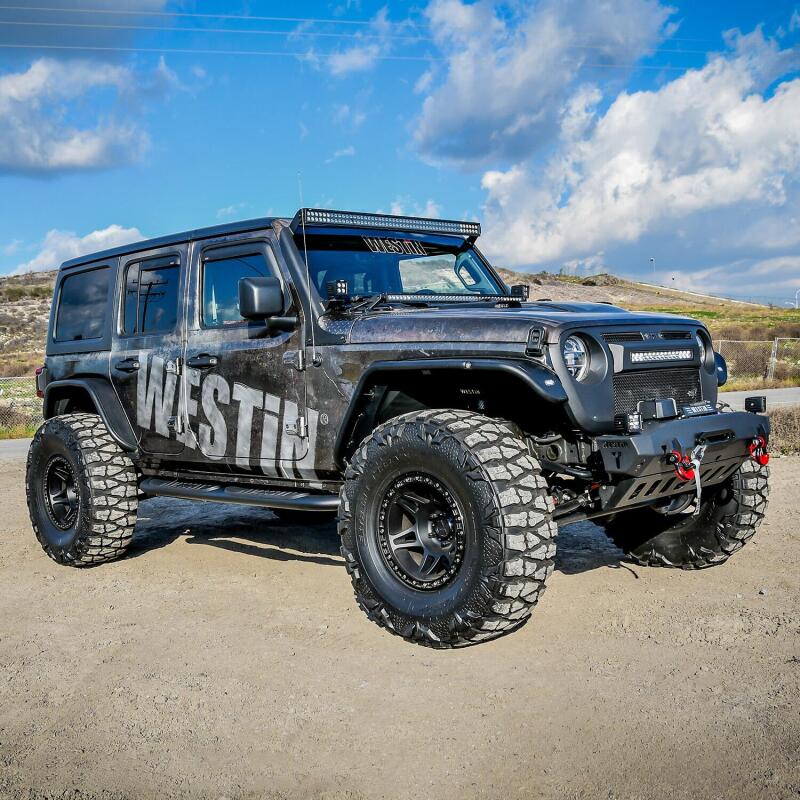 Westin Platinum 4 Oval Nerf Step Bars, fits Jeep Wrangler