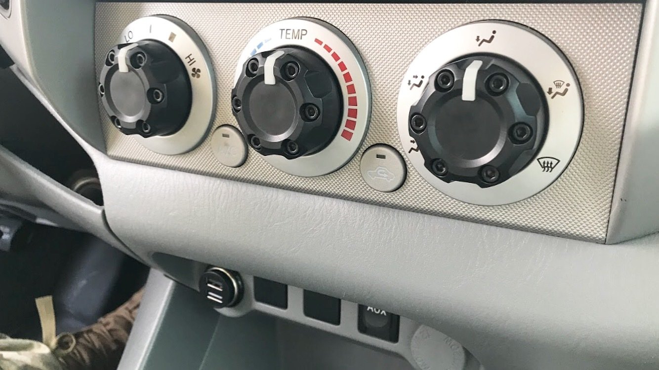 Climate Knobs (2005-2015 Tacoma) - 3 PACK - BLACK
