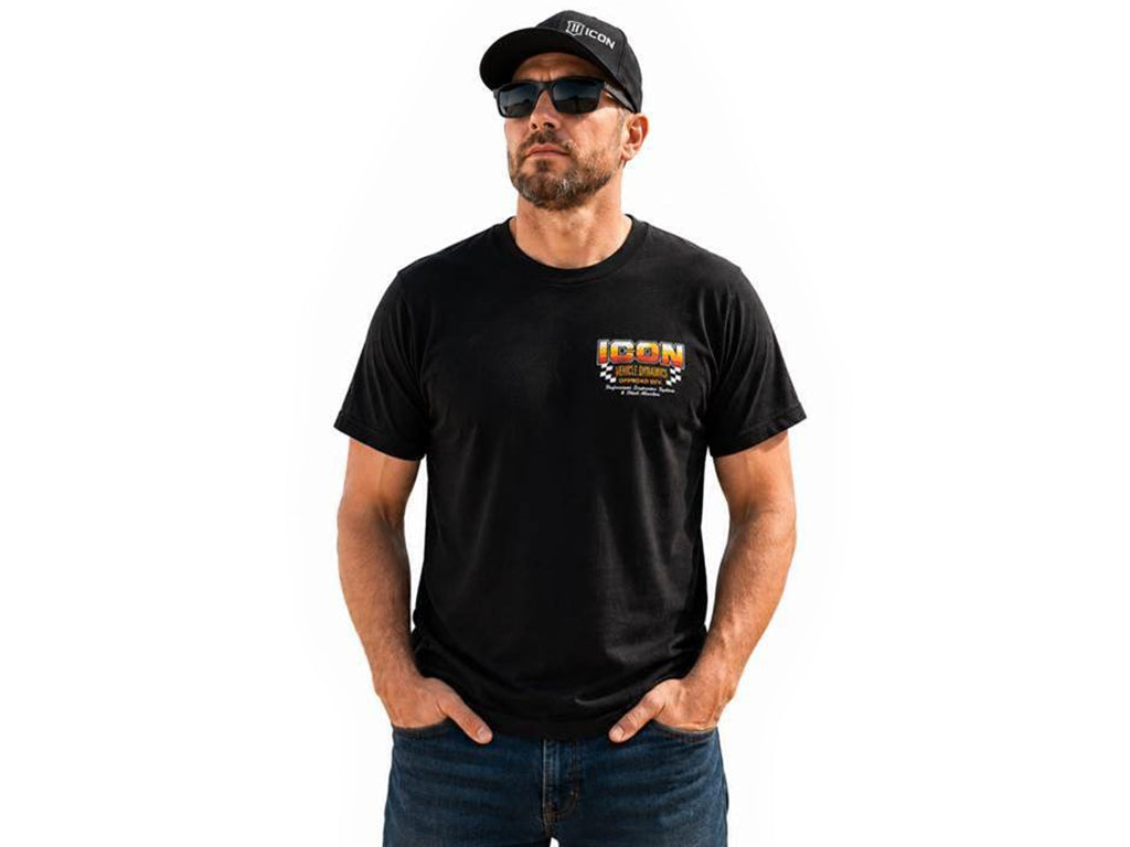 ICON Winners logo t-shirt in black, size XXL, universal fit apparel