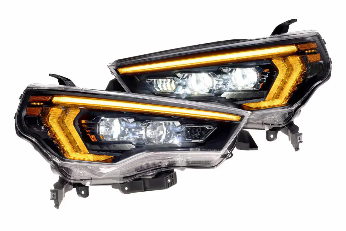 LED projector headlights with amber sequential turn signals for Toyota Tacoma