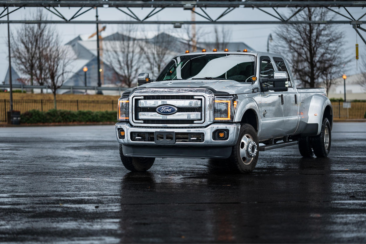 Morimoto Ford Super Duty (11-16) XB LED Headlights, Amber DRL, Triple Projector - LF505-A-ASM