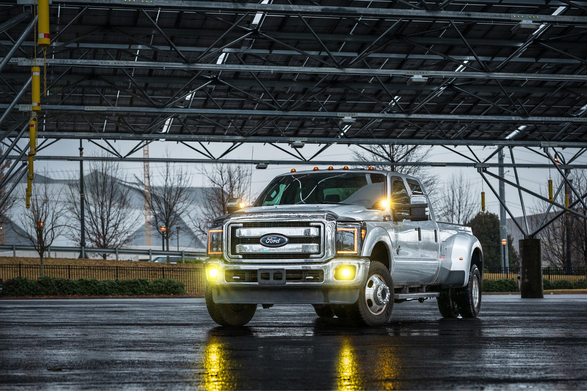 Morimoto Ford Super Duty (11-16) XB LED Headlights, Amber DRL, Triple Projector - LF505-A-ASM