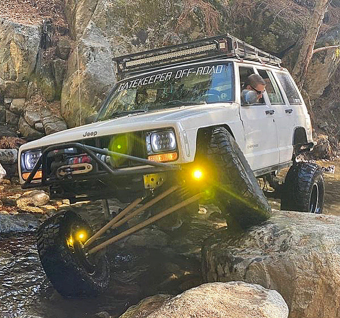 GateKeeper Off-Road 1983-2006 Jeep TJ XJ YJ ZJ Steerable Knuckle Pod Light Mounts for Wrangler Cherokee Dana 30 44 Axles