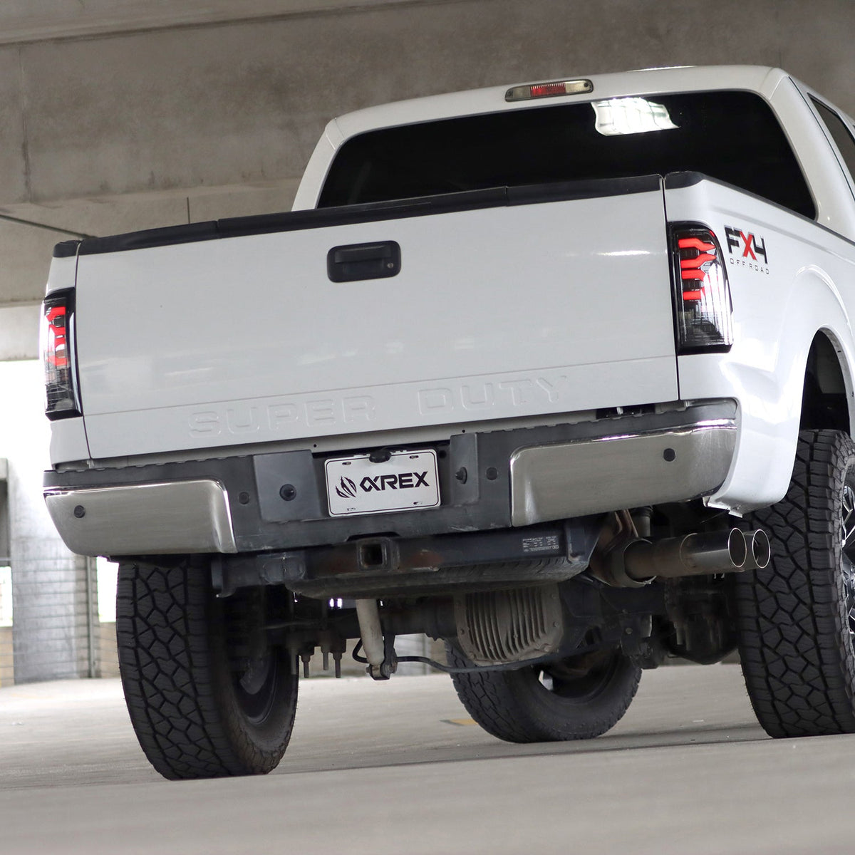 AlphaRex LUXX-Series LED Tail Lights for Ford Super Duty / Ford F-150 - Black Red