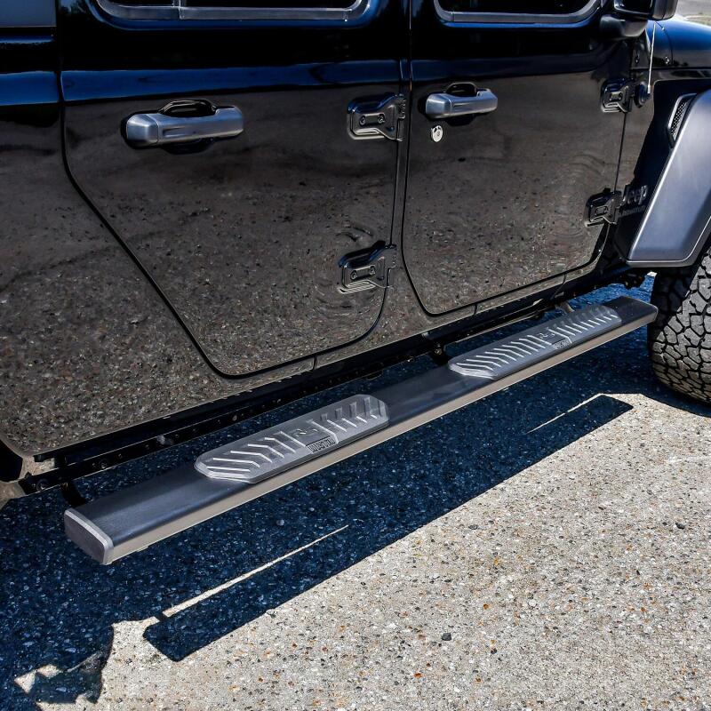 Westin R5 Nerf Step Bars, Textured Black, fits Jeep Gladiator