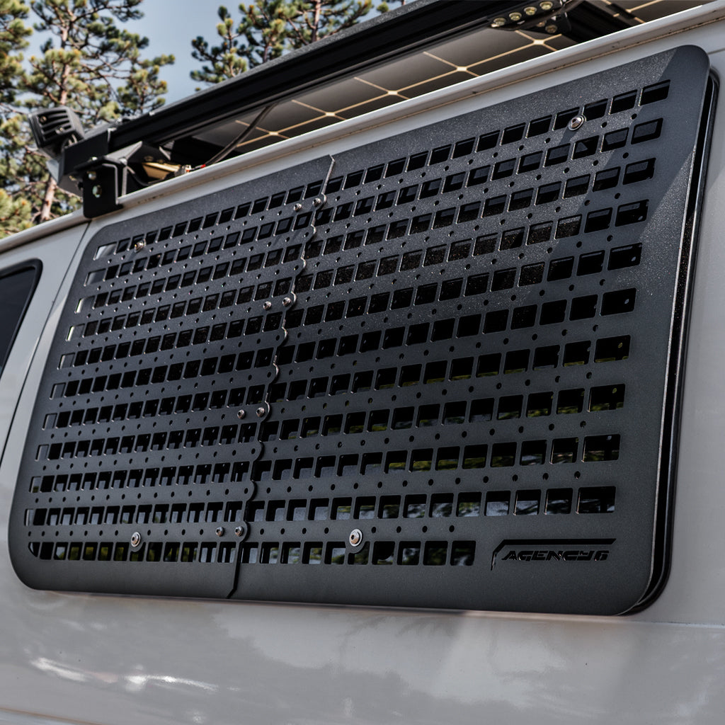 Agency 6 driver side window MOLLE GRIDS for Ford E350 2003-2014