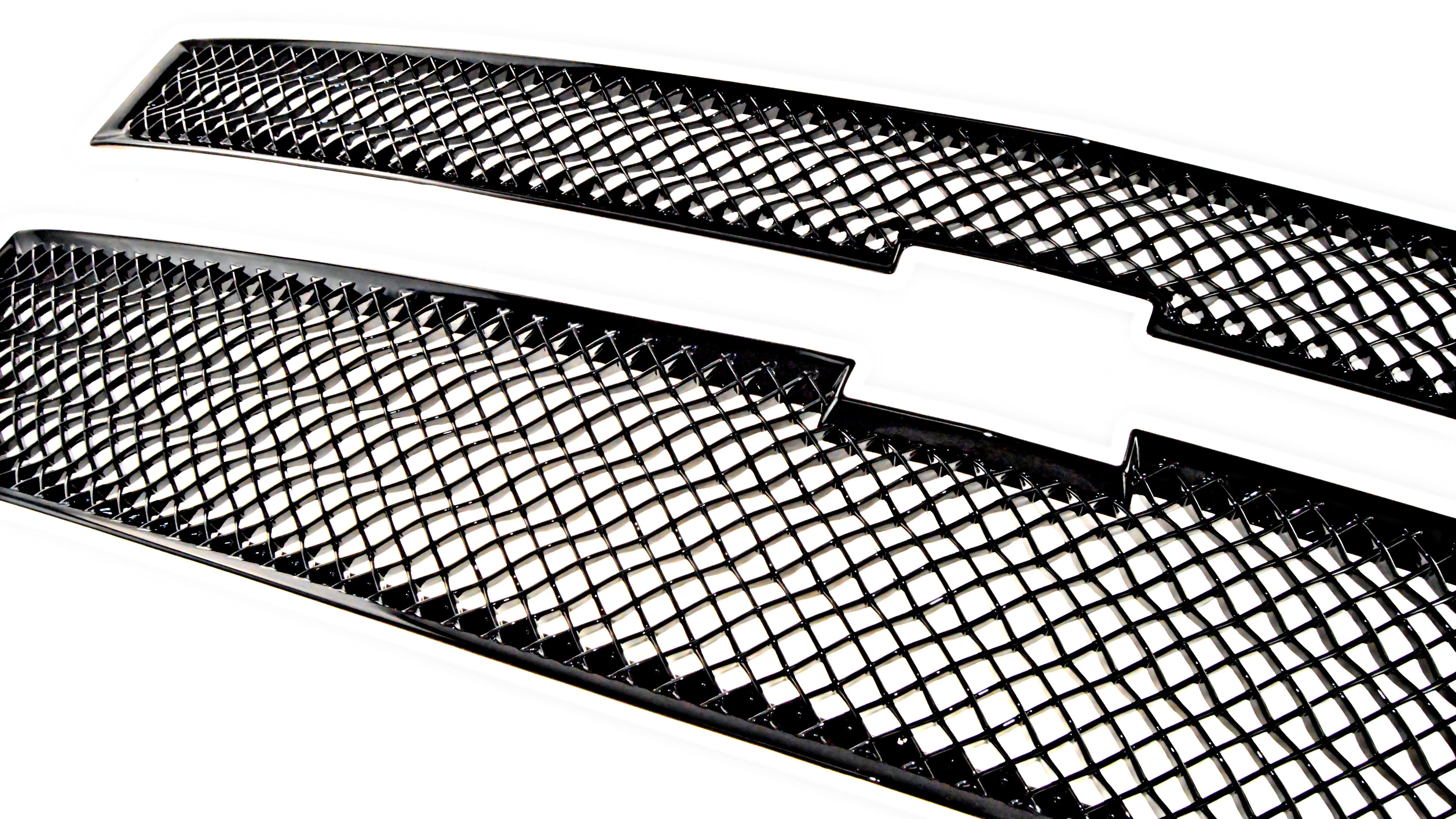 2014-2015 Chevrolet Silverado 1500, 2PC Gloss Black Overlay Grille