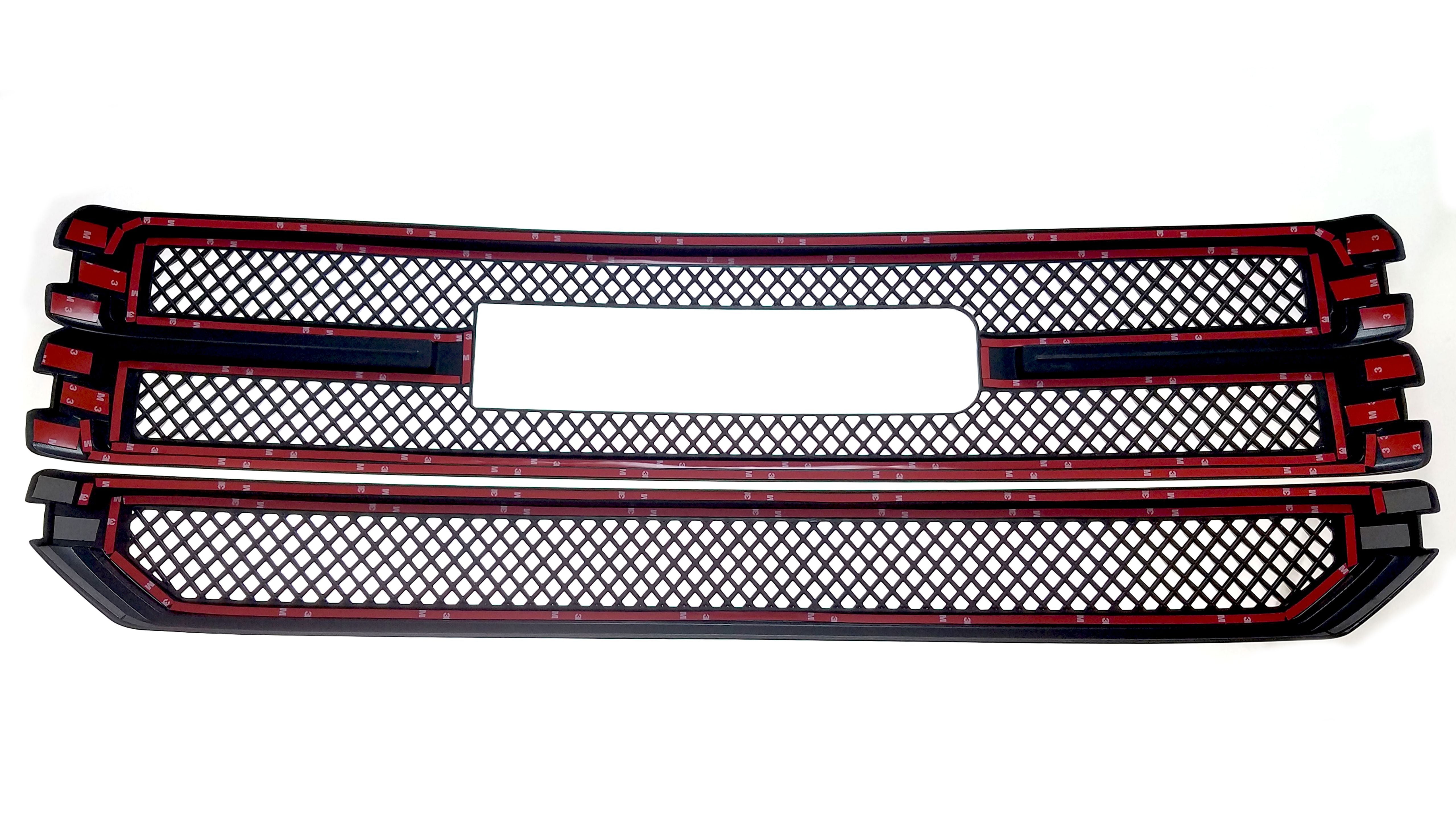 2016-2018 GMC Sierra 1500 SLE. NOT FOR SLT SLE 2PC Gloss Black Overlay Grille