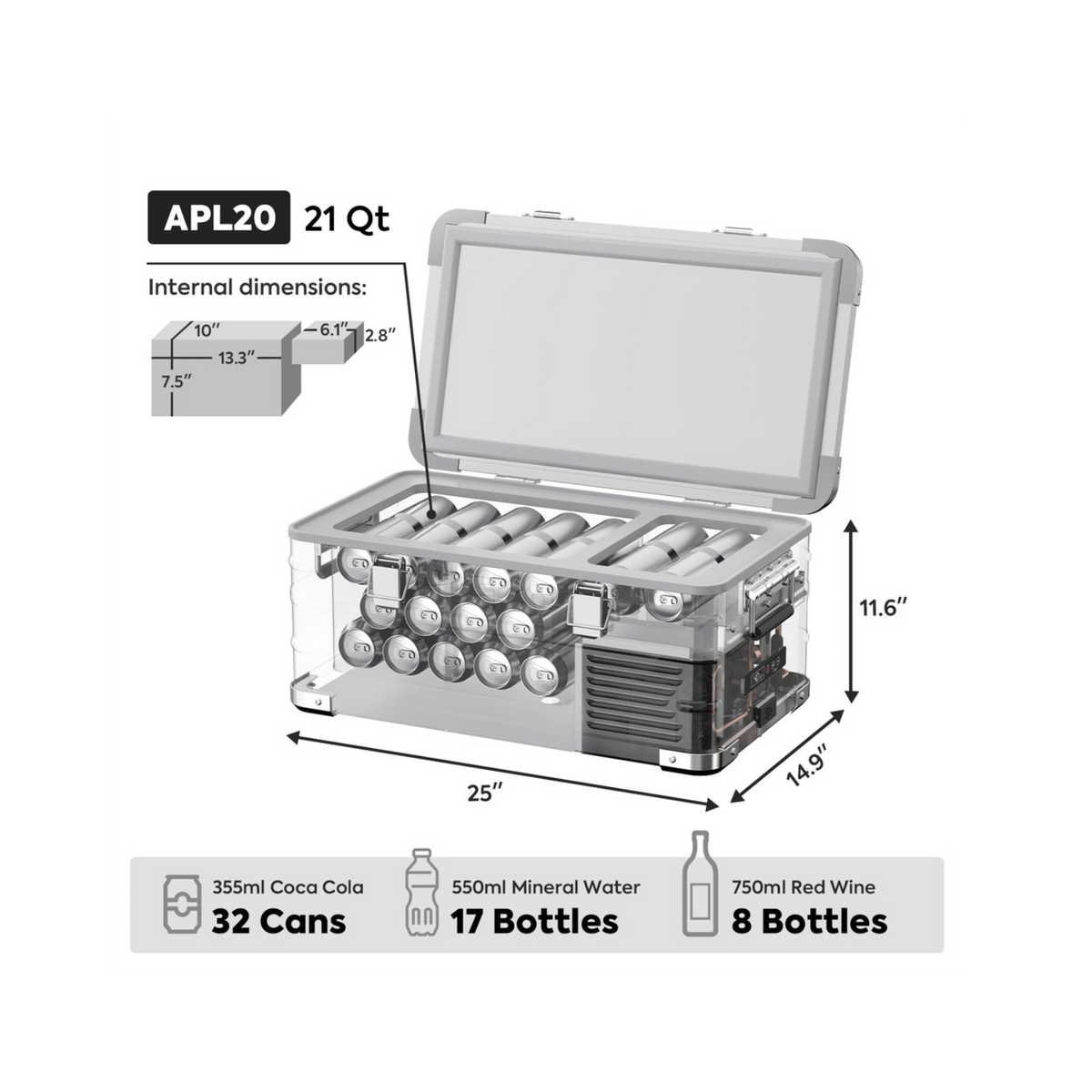 ICECO APL20 silver detail