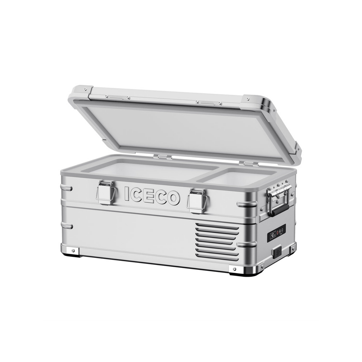 ICECO APL20 aluminum fridge freezer in silver