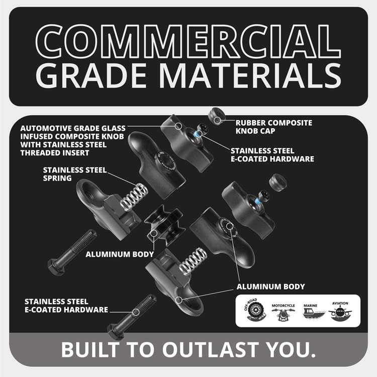 Tackform DuraLock 20 Series 3.5" dual socket arm for universal fit
